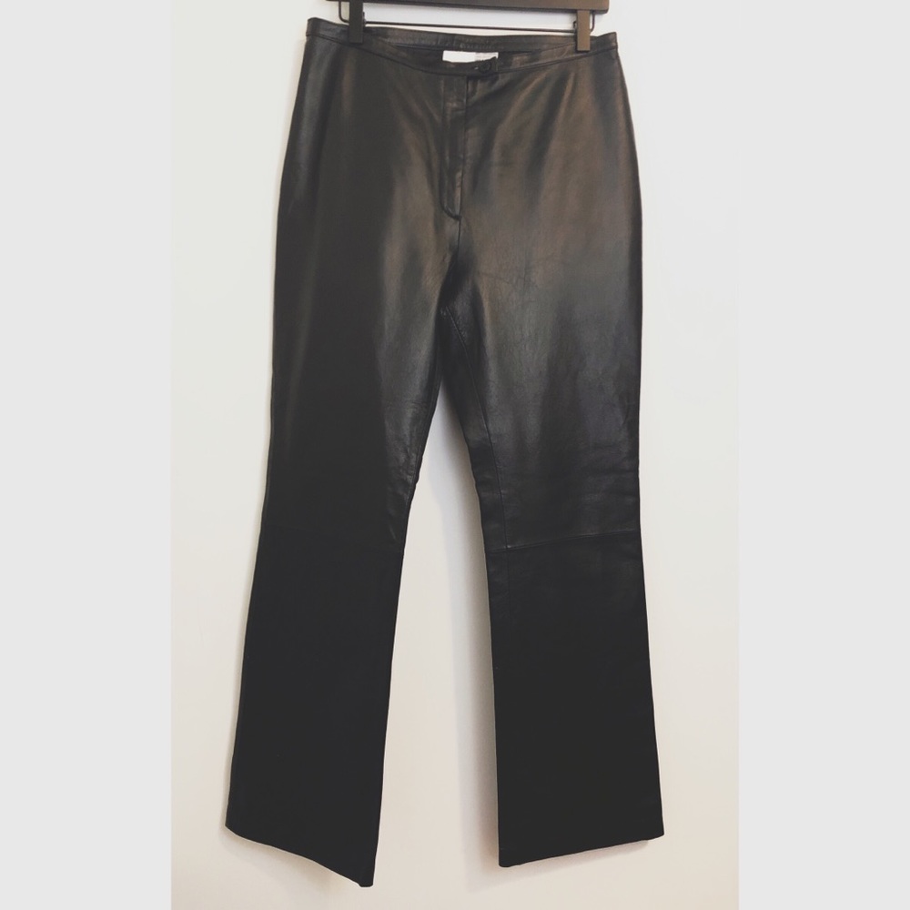 Vintage Newport News Black Genuine Leather Pants